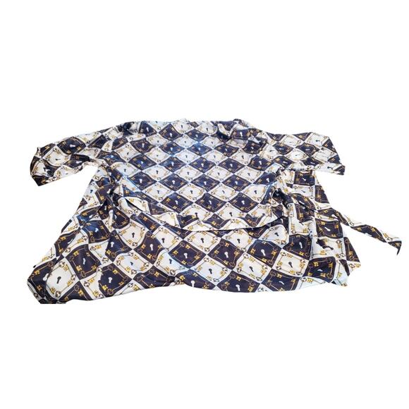 Vintage Joe Boxer Girlfriend Robe Kimono Jacket Cover Up Key To My Heart M - Picture 3 of 10